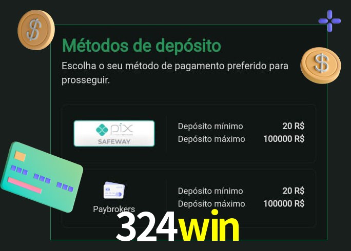 O cassino 324win oferece uma grande variedade de métodos de pagamento